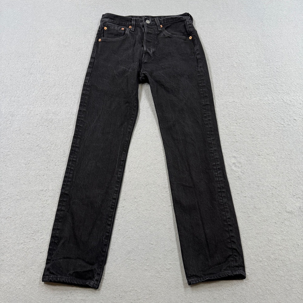 Levi's 501'93 Premium Jeans Men's 28x30 Black Faded Denim Straight Leg Mid Rise